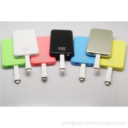 4000mAh Capacity Power Bank, 5v/1A Output Dual USB Port, Size: 112*W60*8mmNew